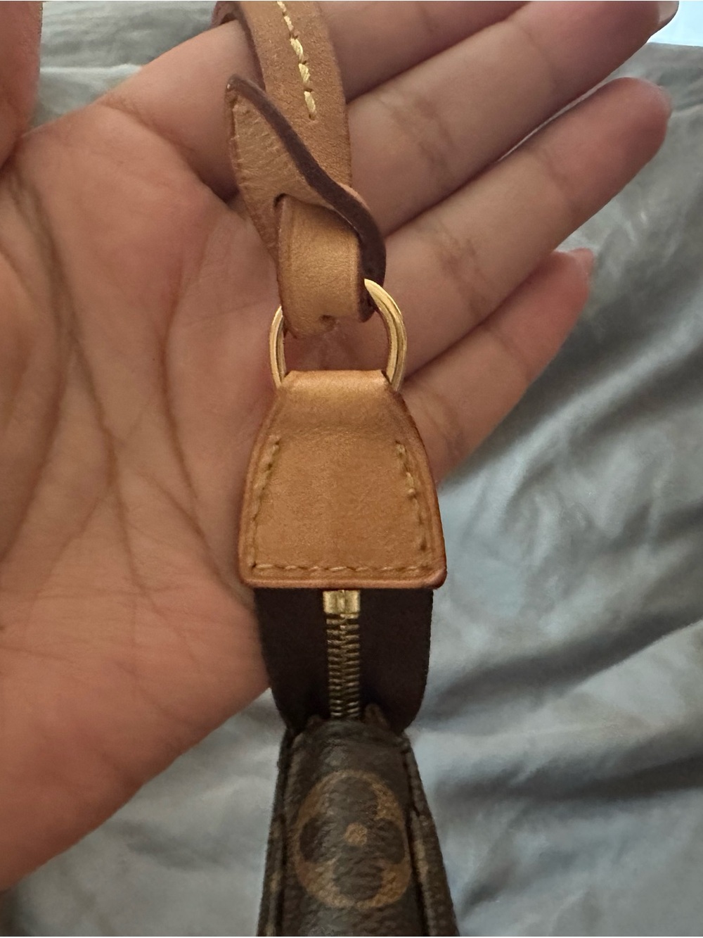 Louis Vuitton Monogram Canvas Pochette in Brown and Tan - Picture 7 of 12